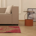 Vintage Malatya Turkish Runner Rug 3x8 ft — Red & Brown Geometric (No. 21388)