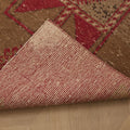 Vintage Malatya Turkish Runner Rug 3x8 ft — Red & Brown Geometric (No. 21388)