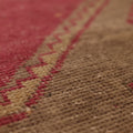 Vintage Malatya Turkish Runner Rug 3x8 ft — Red & Brown Geometric (No. 21388)