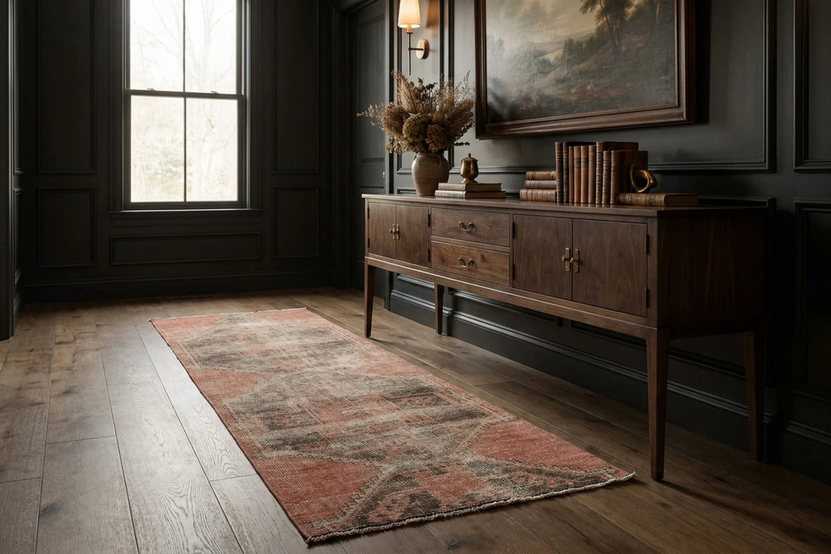 Turkish Runner Rug in a styled room
