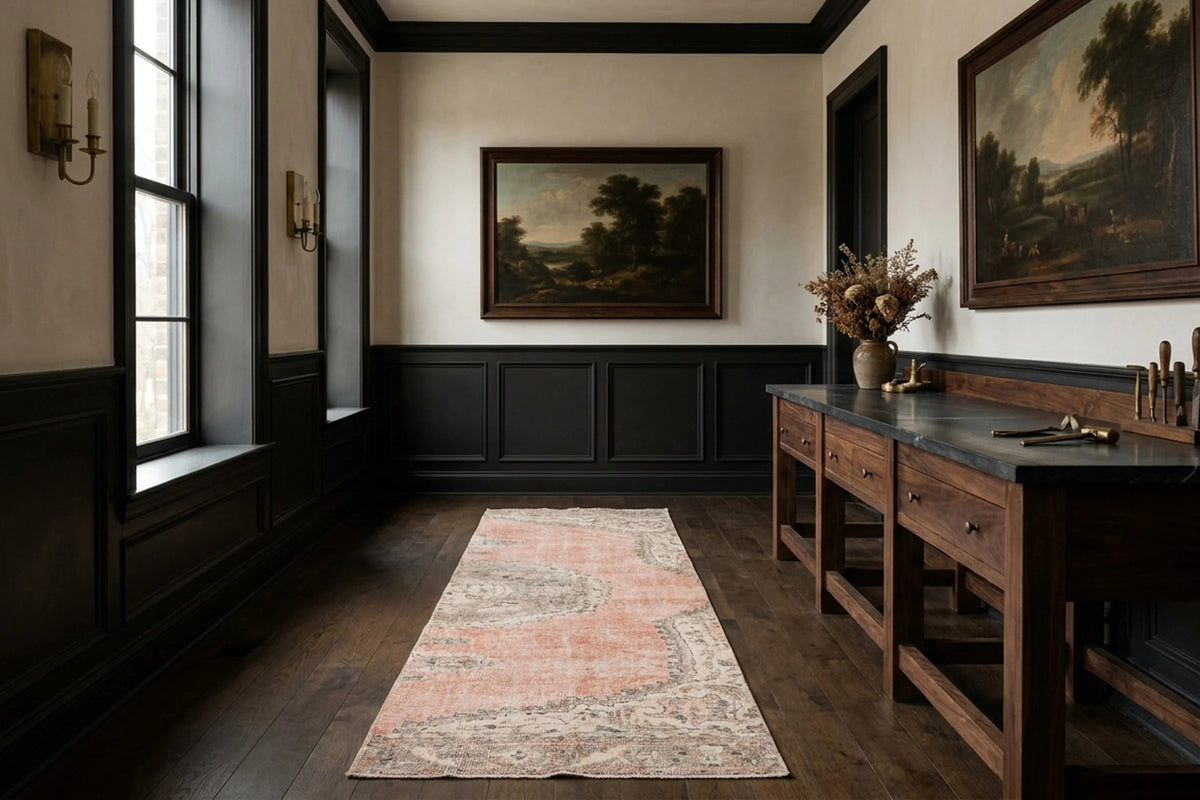 Turkish Runner Rug in a styled room