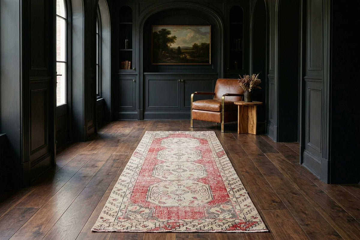 Turkish Runner Rug in a styled room