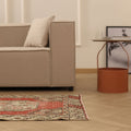 Vintage Niğde Turkish Runner Rug 2x8 ft — Red & Beige Geometric (No. 21553)