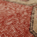 Vintage Niğde Turkish Runner Rug 2x8 ft — Red & Beige Geometric (No. 21553)