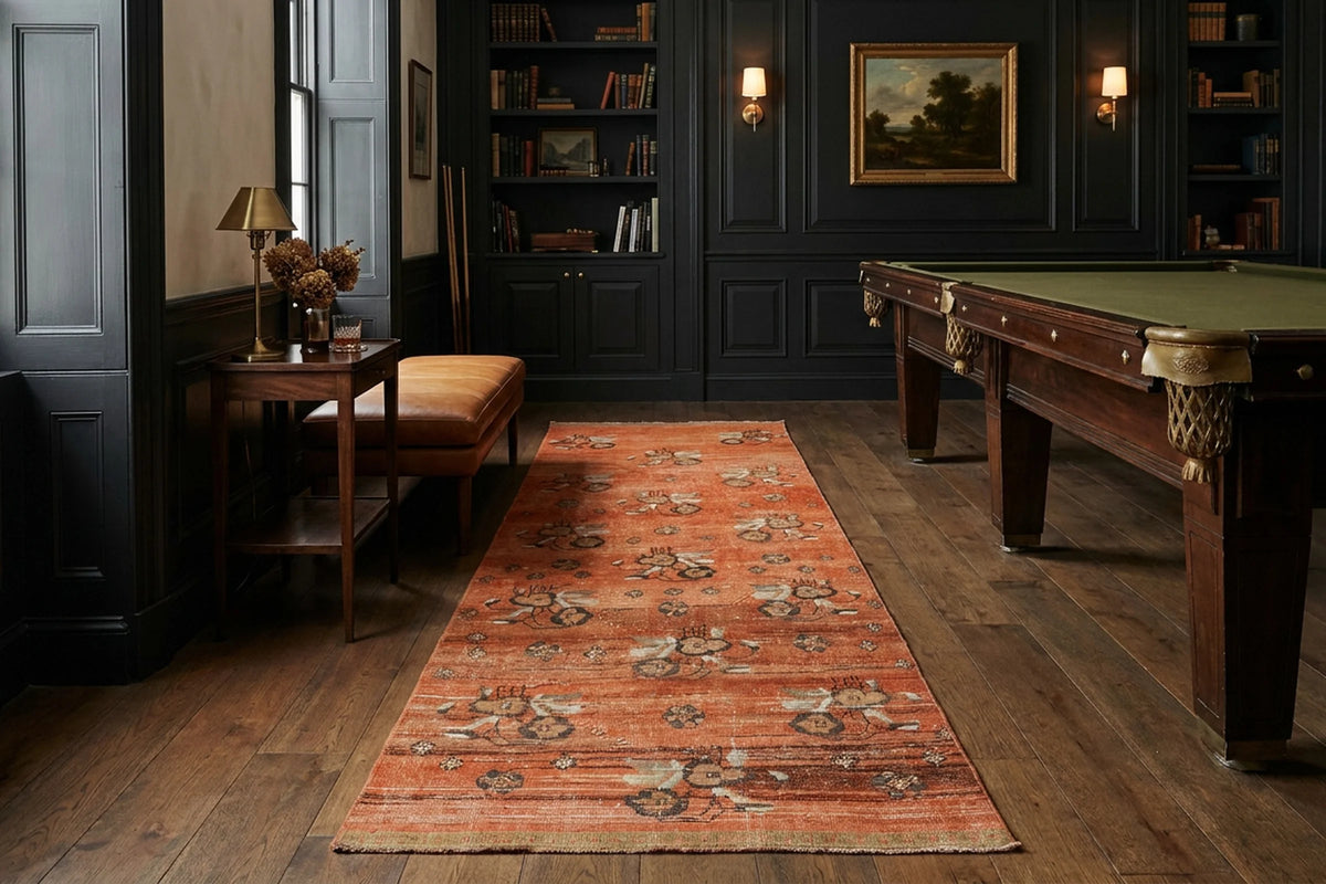 Turkish Runner Rug in a styled room