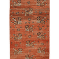Vintage Malatya Turkish Runner Rug 3x7 ft — Orange Floral