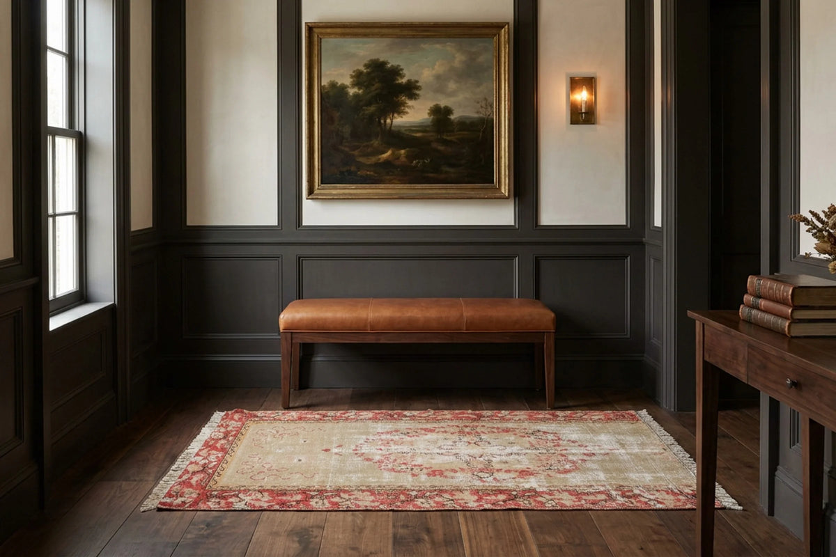 Turkish Runner Rug in a styled room