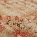 Vintage Denizli Turkish Runner Rug 3x4 ft — Beige & Red Floral