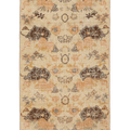 Vintage Isparta Turkish Runner Rug 2x6 ft — Beige & Brown Floral (No. 21671)