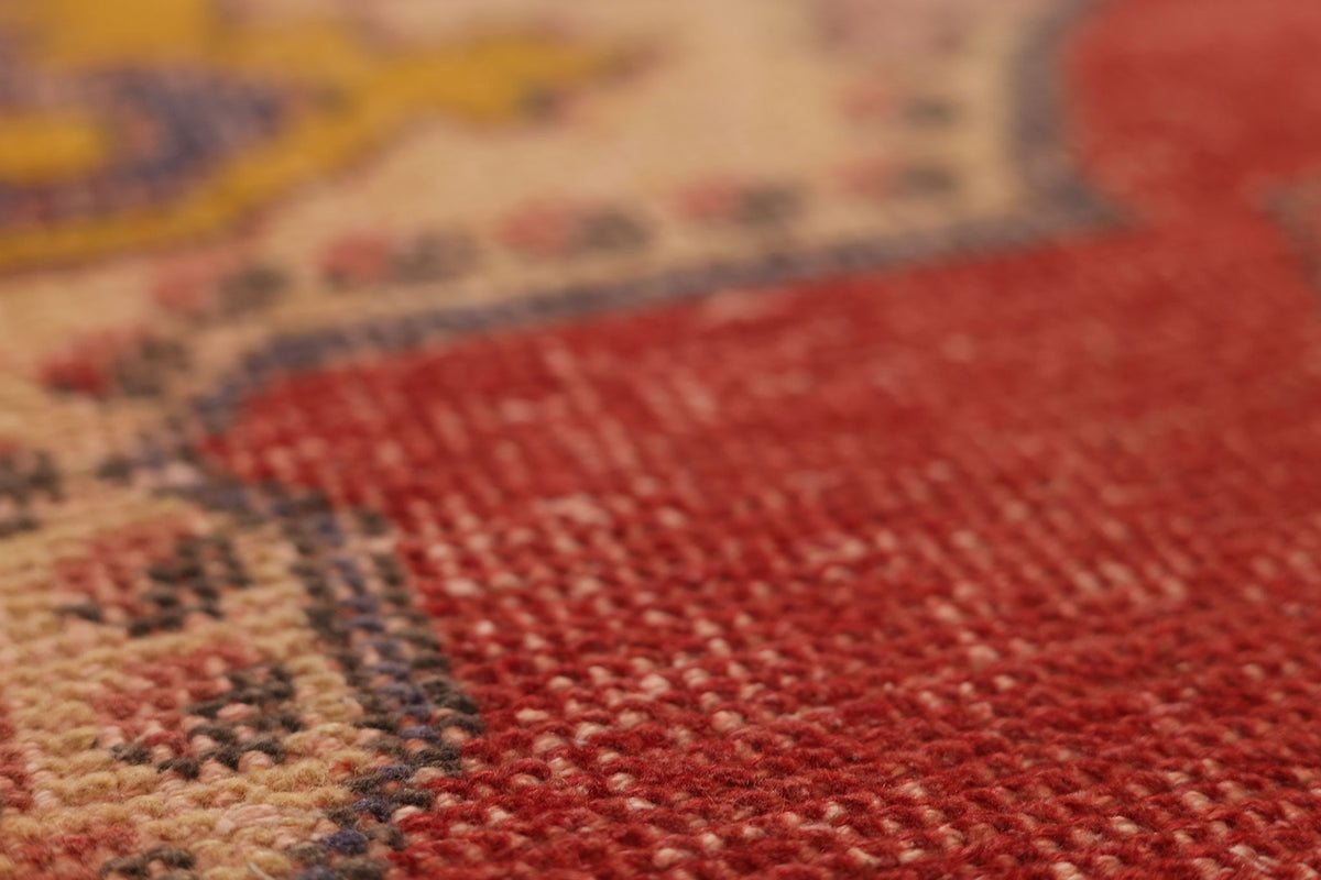 Vintage Nevşehir Turkish Runner Rug 2x8 ft — Red & Blue Geometric