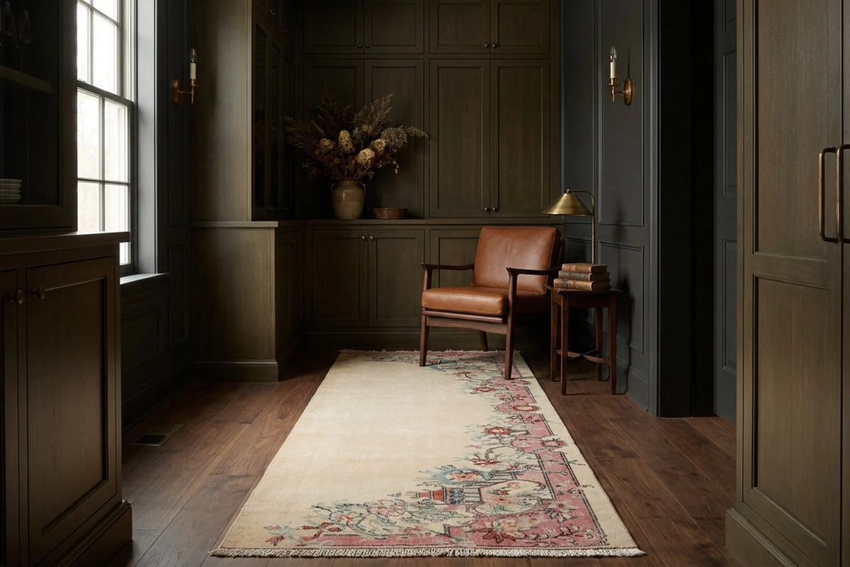 Turkish Runner Rug in a styled room