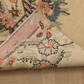 Vintage Isparta Turkish Runner Rug 2x10 ft — Beige & Pink Floral