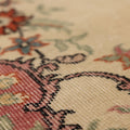 Vintage Isparta Turkish Runner Rug 2x10 ft — Beige & Pink Floral
