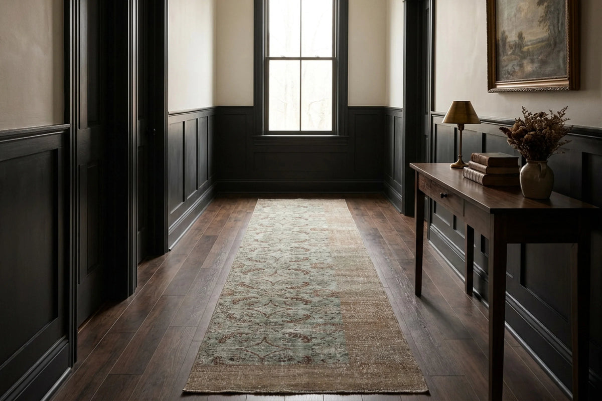 Turkish Runner Rug in a styled room