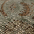 Vintage Isparta Turkish Runner Rug 2x10 ft — Blue & Brown Floral