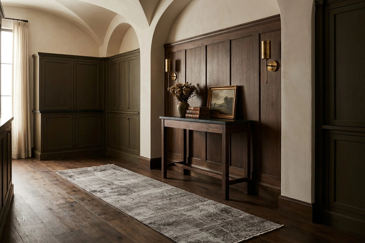 Turkish Runner Rug in a styled room