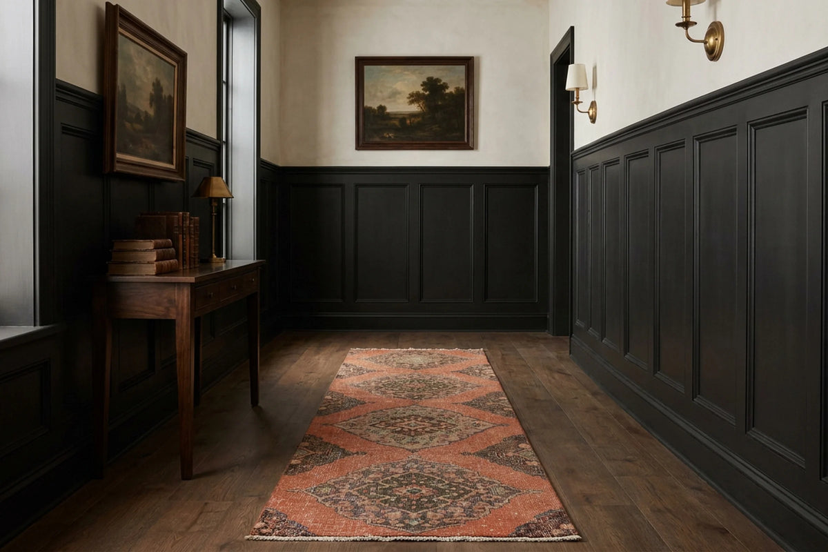 Turkish Runner Rug in a styled room