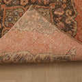 Vintage Konya Turkish Runner Rug 2x9 ft — Orange & Brown Floral (No. 22262)