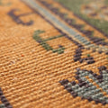 Vintage Konya Turkish Runner Rug 3x11 ft — Orange & Green Geometric