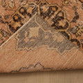 Vintage Konya Turkish Runner Rug 2x4 ft — Orange & Brown Floral