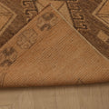 Vintage Malatya Turkish Runner Rug 2x5 ft — Brown & Beige Geometric