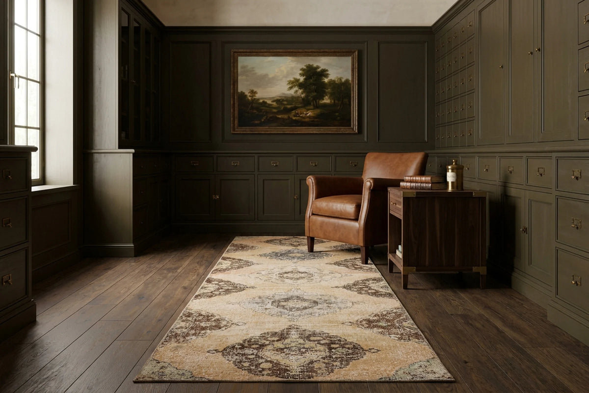 Turkish Runner Rug in a styled room