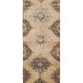 Vintage Konya Turkish Runner Rug 3x10 ft — Beige & Brown Floral