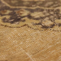 Vintage Konya Turkish Runner Rug 3x10 ft — Beige & Brown Floral
