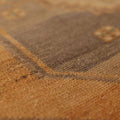 Vintage Malatya Turkish Runner Rug 3x12 ft — Brown & Orange Geometric