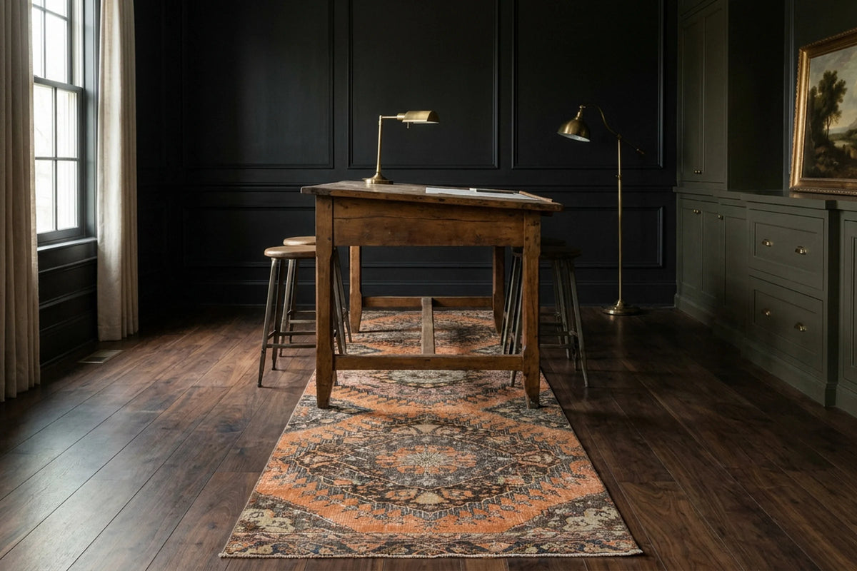 Turkish Runner Rug in a styled room