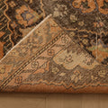 Vintage Konya Turkish Runner Rug 3x12 ft — Orange & Brown Floral (No. 23744)
