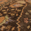 Vintage Konya Turkish Runner Rug 3x12 ft — Orange & Brown Floral (No. 23744)