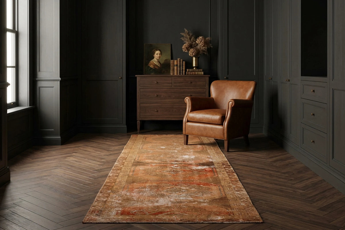 Turkish Runner Rug in a styled room