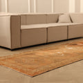 Vintage Malatya Turkish Runner Rug 3x12 ft — Orange & Brown Distressed