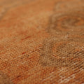 Vintage Malatya Turkish Runner Rug 3x12 ft — Orange & Brown Distressed