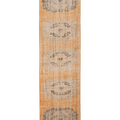 Vintage Manisa Turkish Runner Rug 2x11 ft — Orange & Beige Distressed (No. 23766)