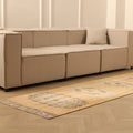 Vintage Manisa Turkish Runner Rug 2x11 ft — Orange & Beige Distressed (No. 23766)