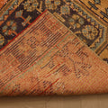 Vintage Konya Turkish Runner Rug 3x11 ft — Orange & Brown Geometric