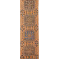 Vintage Konya Turkish Runner Rug 2x11 ft — Orange & Blue Geometric (No. 23768)