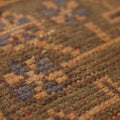 Vintage Konya Turkish Runner Rug 2x11 ft — Orange & Blue Geometric (No. 23768)