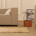 Vintage Manisa Turkish Runner Rug 2x10 ft — Beige & Orange Geometric