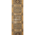 Vintage Konya Turkish Runner Rug 2x11 ft — Orange & Brown Geometric (No. 23778)