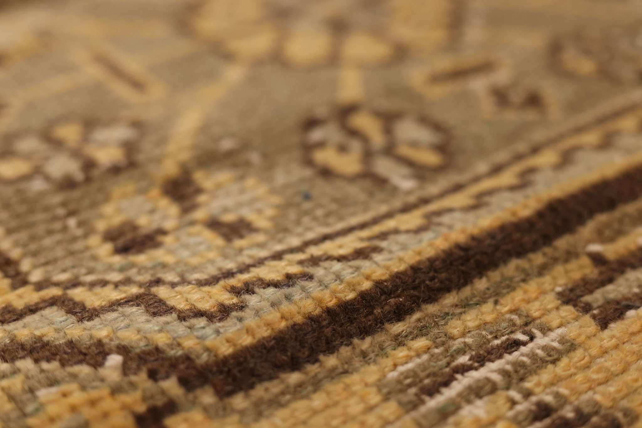 Vintage Konya Turkish Runner Rug 2x11 ft — Orange & Brown Geometric (No. 23778)