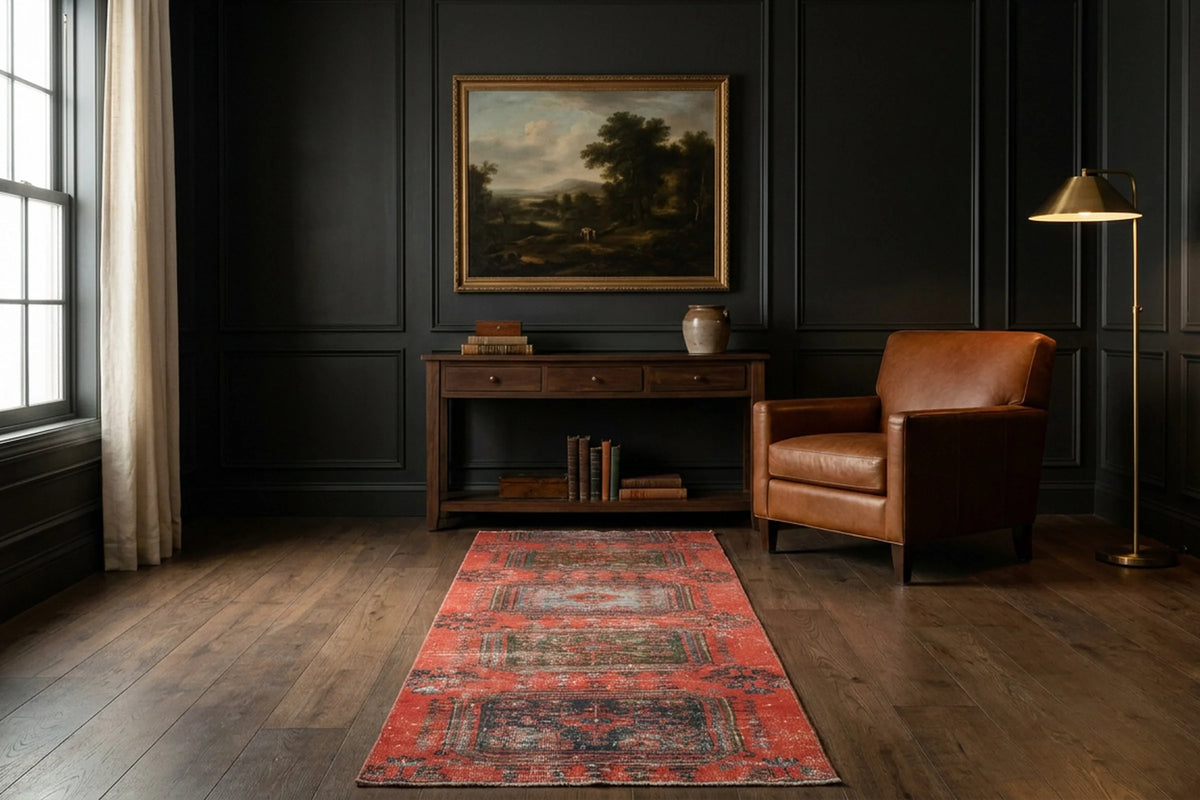 Turkish Runner Rug in a styled room