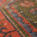 Vintage Konya Turkish Runner Rug 2x8 ft — Red & Green Floral
