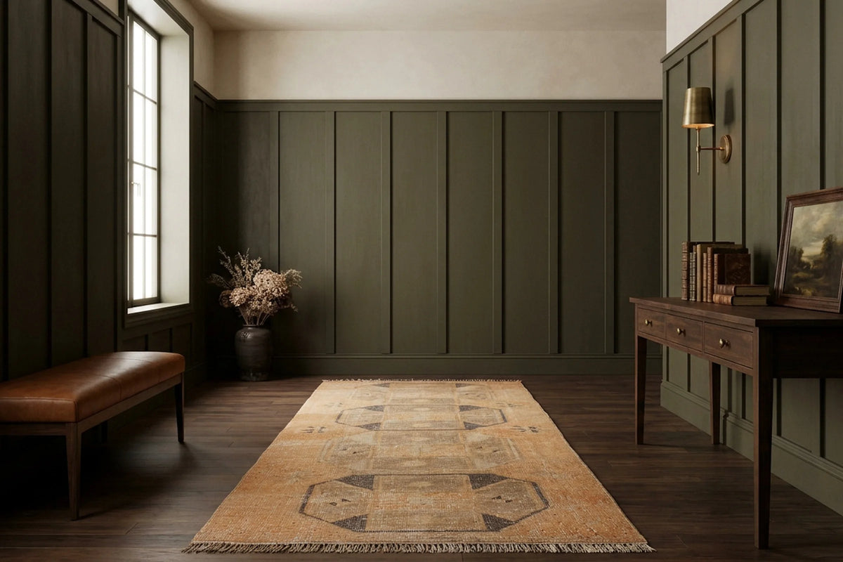 Turkish Runner Rug in a styled room