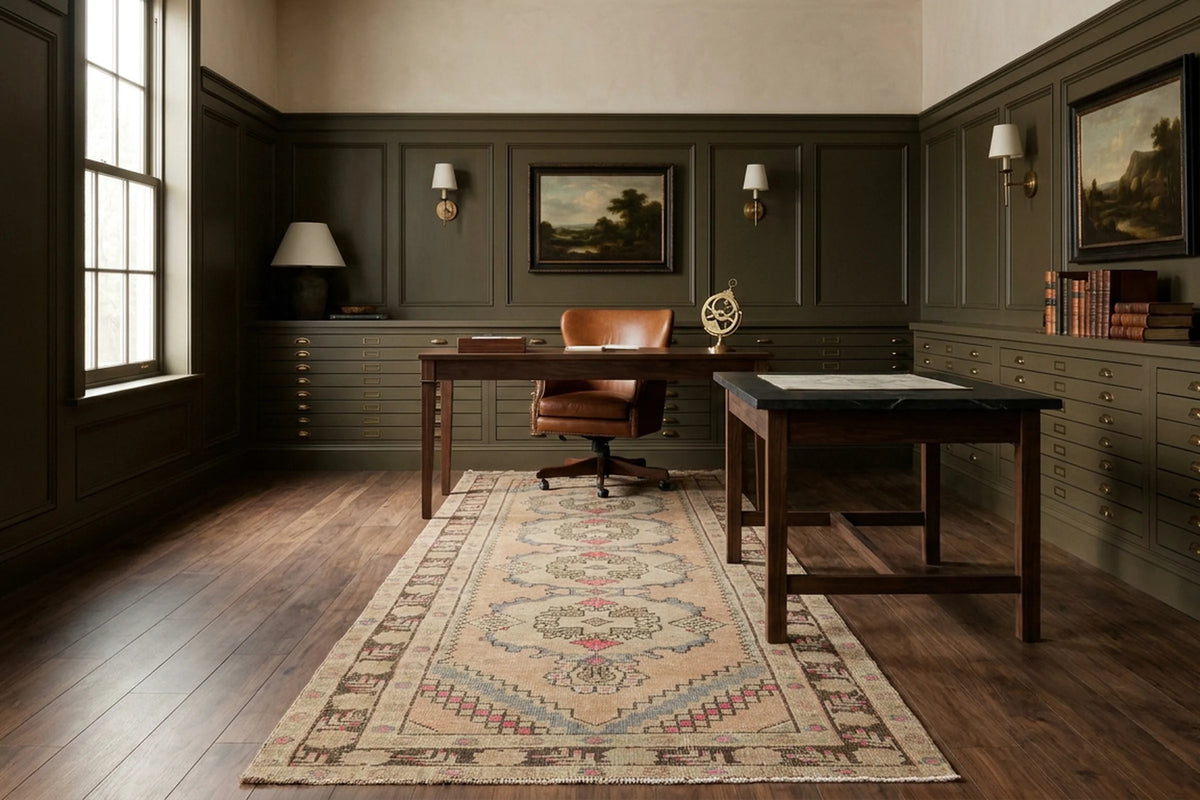 Turkish Runner Rug in a styled room