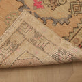 Vintage Niğde Turkish Runner Rug 3x9 ft — Beige & Brown Geometric (No. 23904)
