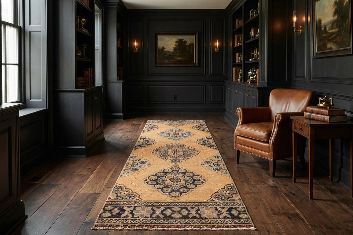 Turkish Runner Rug in a styled room