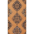 Vintage Konya Turkish Runner Rug 2x7 ft — Orange & Brown Geometric